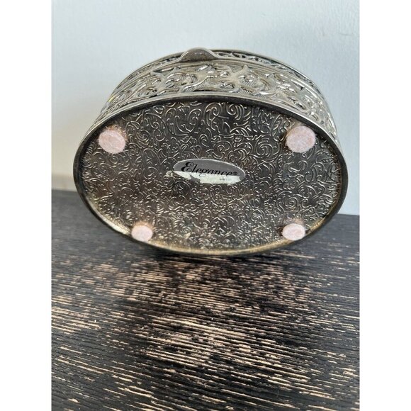 Antique Elegance Silver Trinket Jewelry Box - Picture 6 of 8
